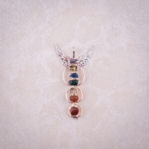 7 Gems w/Wings Pendant