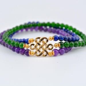 Eternal Knot of Alpha and Omega triple bracelet