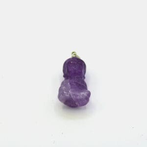 Amethyst Buddha Pendant 1" tall
