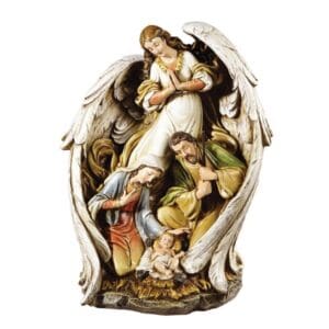 Angel with Nativity Scene 15"