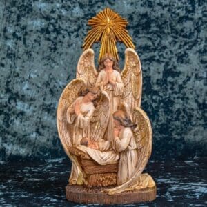 Angels in Adoration, 13" Resin Nativity Statue