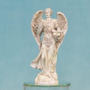 Archangel Chamuel Ivory Resin Statue 5"