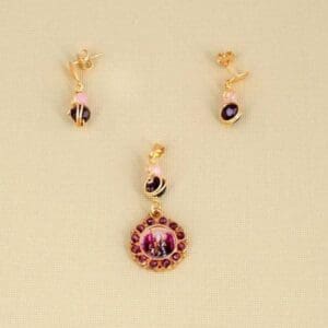 Archangel Chamuel Pendant and Earrings Set