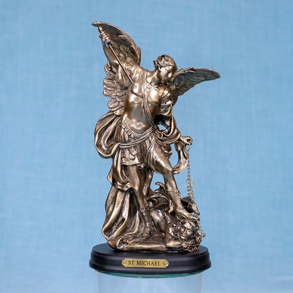 Archangel Michael 9-Inch Bronze Resin Statue