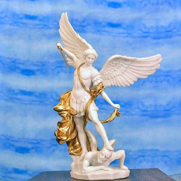 Archangel Michael Bonded Marble w Gold