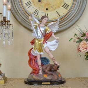 Archangel Michael Statue, 2-Foot, Hand Painted Resin
