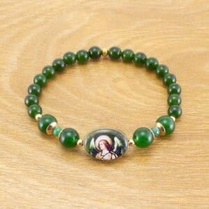 Archangel Raphael Jade Emerald Bracelet