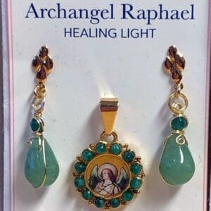 Archangel Raphael Pendant and Earring Set