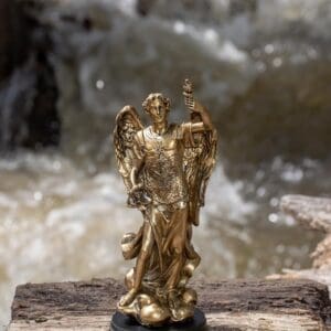 Archangel Uriel Bronze Resin 8 1/2-Inch Statue