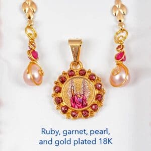Archangel Uriel Pendant and Earrings