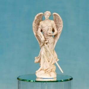 Archangel Zadkiel Ivory Resin Statue 5 "