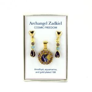 Archangel Zadkiel Pendant and Earring Set