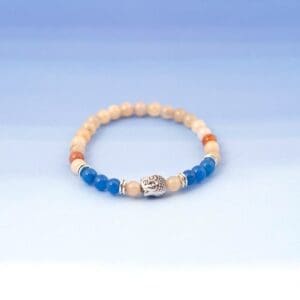 Blue & Light Beads with Buddha Bracelet