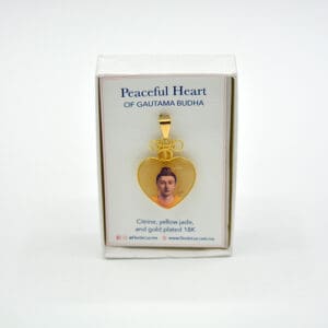 Buddha Heart Pendant Citrine
