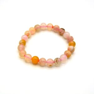 Cherry Blossom agate bracelet 2.5" x 2.5"
