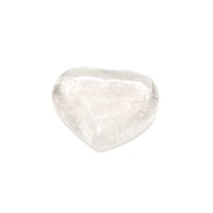 Crystal Quartz Heart 1.25 to 1.5"  x 1.25 to 1.5"