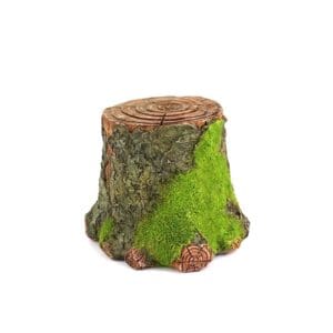 Decorative Mossy Tree Stump for Fairy Garden 3"