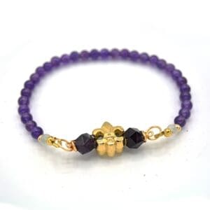 Fleur de Lis Amethyst Bracelet
