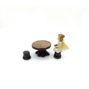 Garden Table & Stool set, table 3" diameter (Fairy not incl)