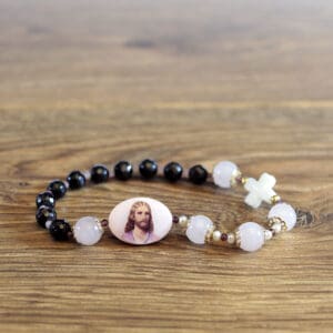 Jesus divine love rosary bracelet
