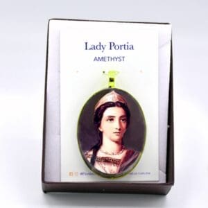 Lady Portia Amethyst Pendant-Large Oval