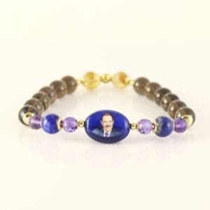 Lanello Bracelet with lapislazuli and smokey quartz