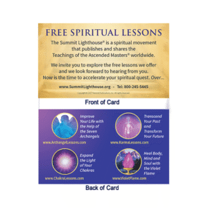 Free Spiritual Lessons Wallet Card-25 pack