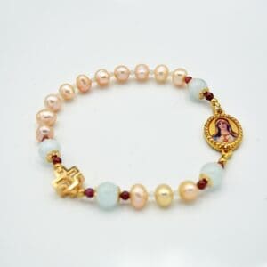 Immaculate Heart of Mary Traditional Rosary Bracelet