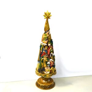 Nativity Christmas Tree almost 21" tall