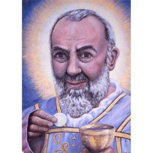 Padre Pio unlaminated 5 x 7