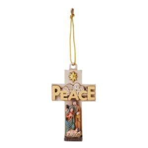 Peace Nativity Christmas ornament 4.25" tall