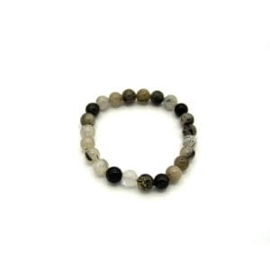 Quartz with Tourmaline bracelet