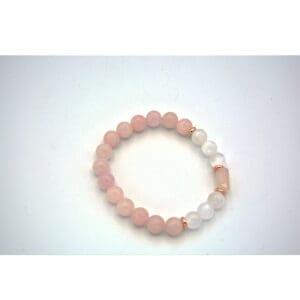 Rose Quartz and Selenite bracelet 8 mm