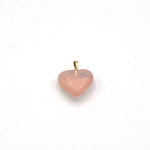 Rose Quartz Heart Pendant 1 Inch