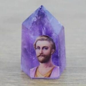 Saint Germain amethyst obelisk