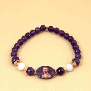 Saint Germain Bracelet w Amethyst & Aquamarine