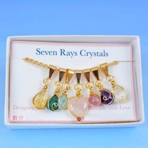 Seven Rays Crystal Pendants set