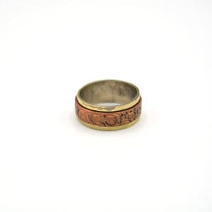 Spinning Prayer Wheel Rings with Om Mantra - size 6 or 7