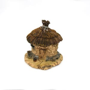 Thatched Roof fairy House Box 4.75"