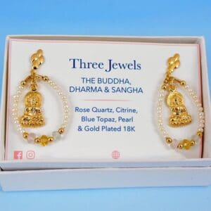 Three Jewels: the Buddha,  Dharma & Sangha; Earrings