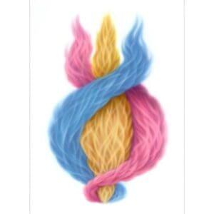 Threefold Flame on white background