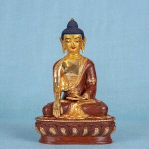 Tibetan Shakyamuni Buddha, Gilded, 8 1/2 inches