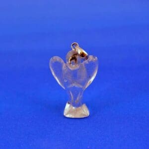 Tiny Quartz Crystal Angel Pendant