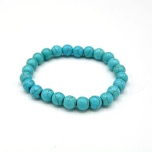 Turquoise Howlite Braclet-stretches 8mm