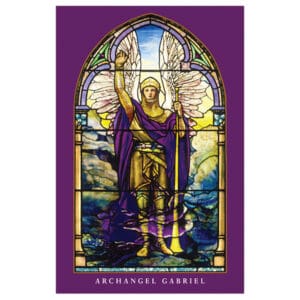 Archangel Gabriel Tiffany Wallet Card (Laminated)